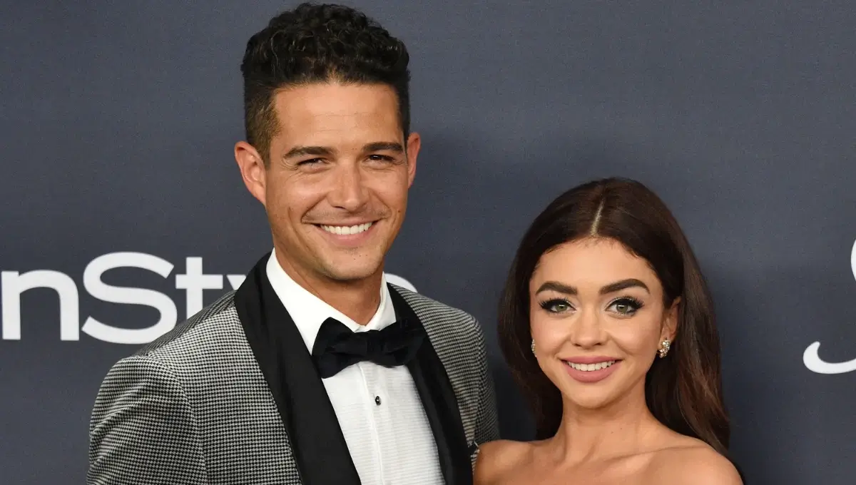 Wells Adams and Sarah Hyland get married in California