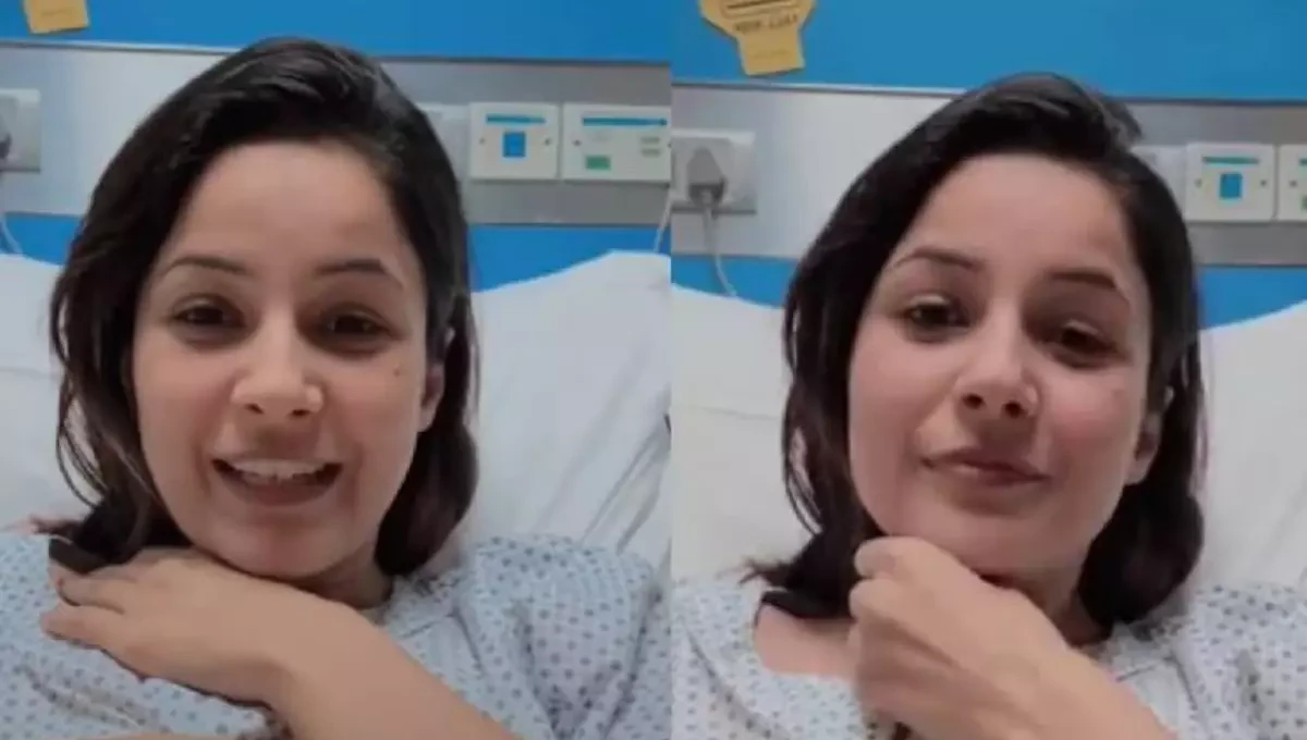 Shehnaaz Gill live Video from hospital after food poisoning