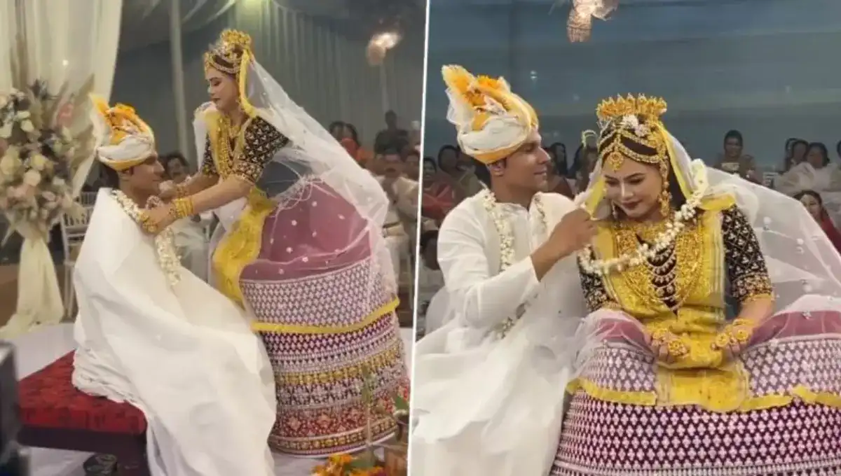 Randeep Hooda in Kokyet Turban and Lynn Laishram in Poloi Dress Steal the Wedding Spotlight