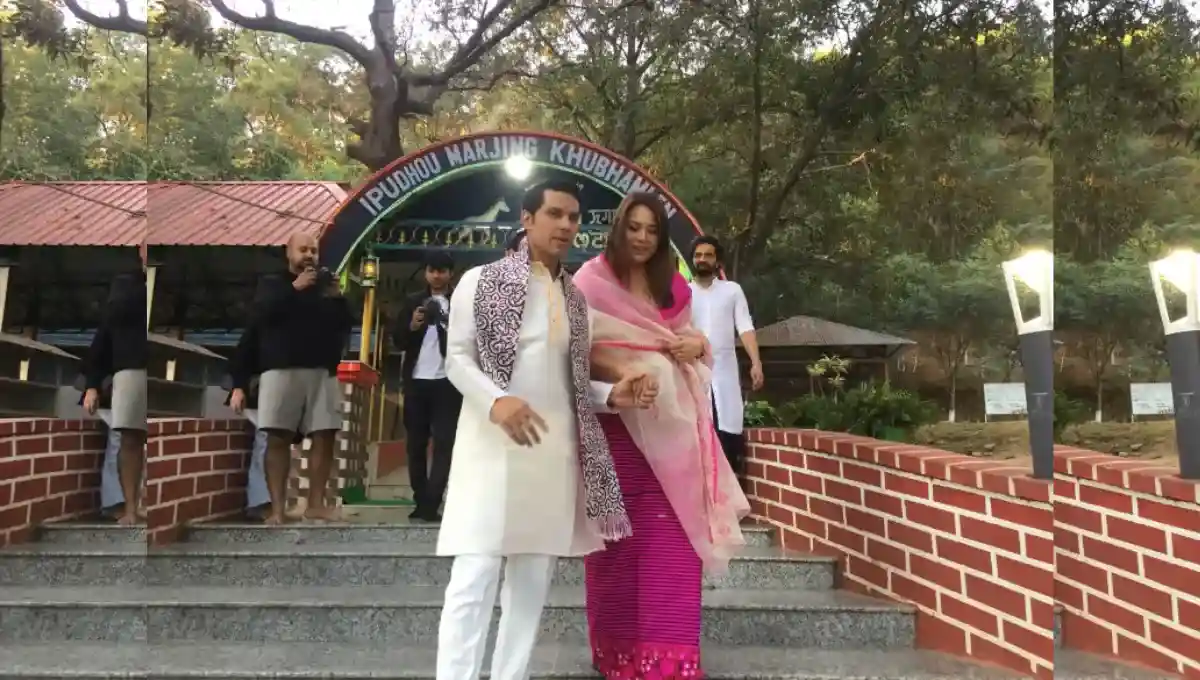 Randeep Hooda and Lin Laishram Arrive in Manipur Offer Prayers at Temple Ahead of Marriage